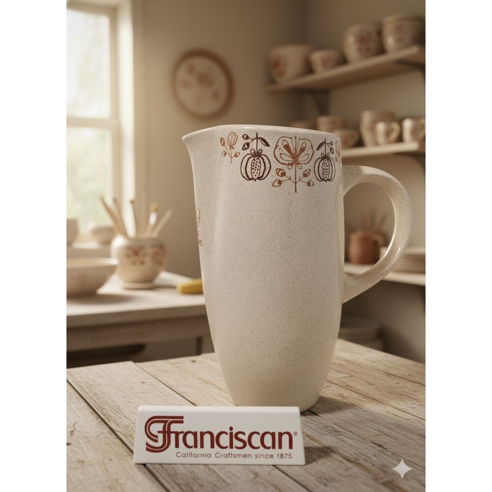 Franciscan POMEGRANITE Large Pitcher- MCM & Vintage 1954-58- Made in USA